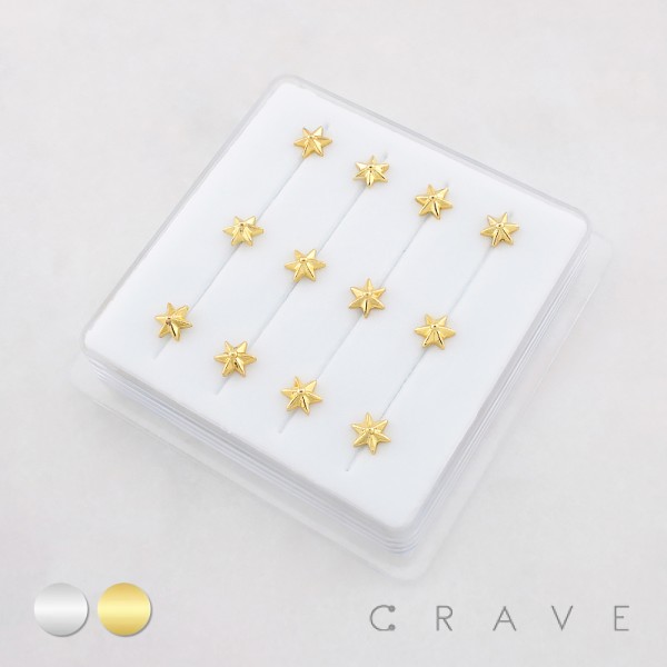 DIMENSIONAL STAR POLISH 316L SURGICAL STEEL L-SHAPE NOSE BOX